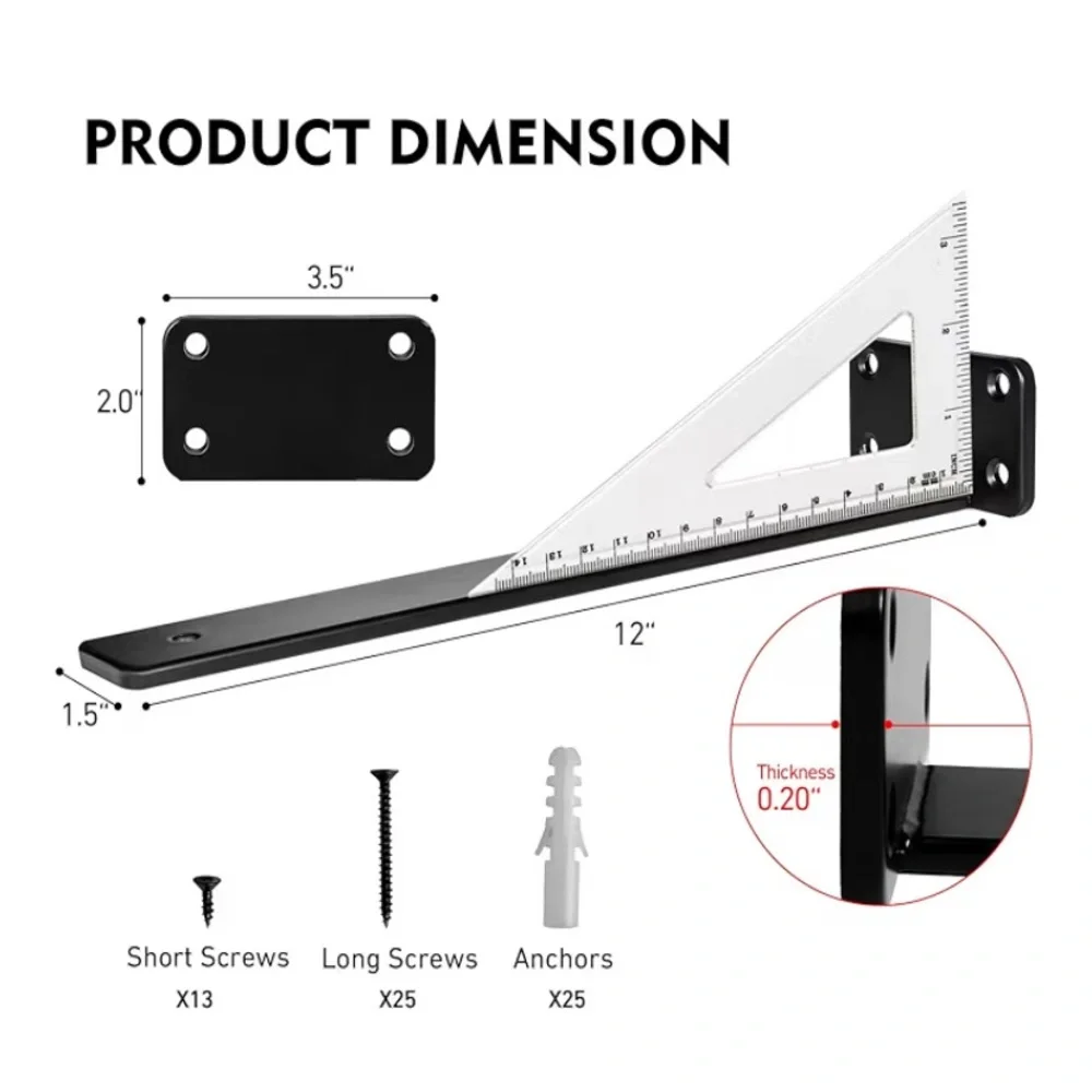 Black Floating Shelf Brackets